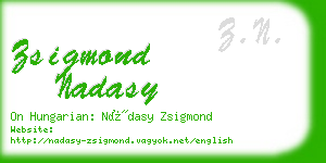 zsigmond nadasy business card